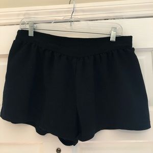 black high waisted shorts
